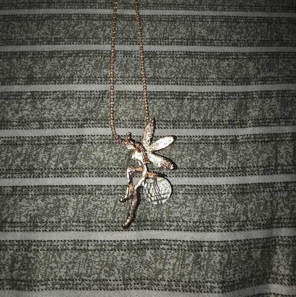Elegant Gold Fairy Pendant Necklace